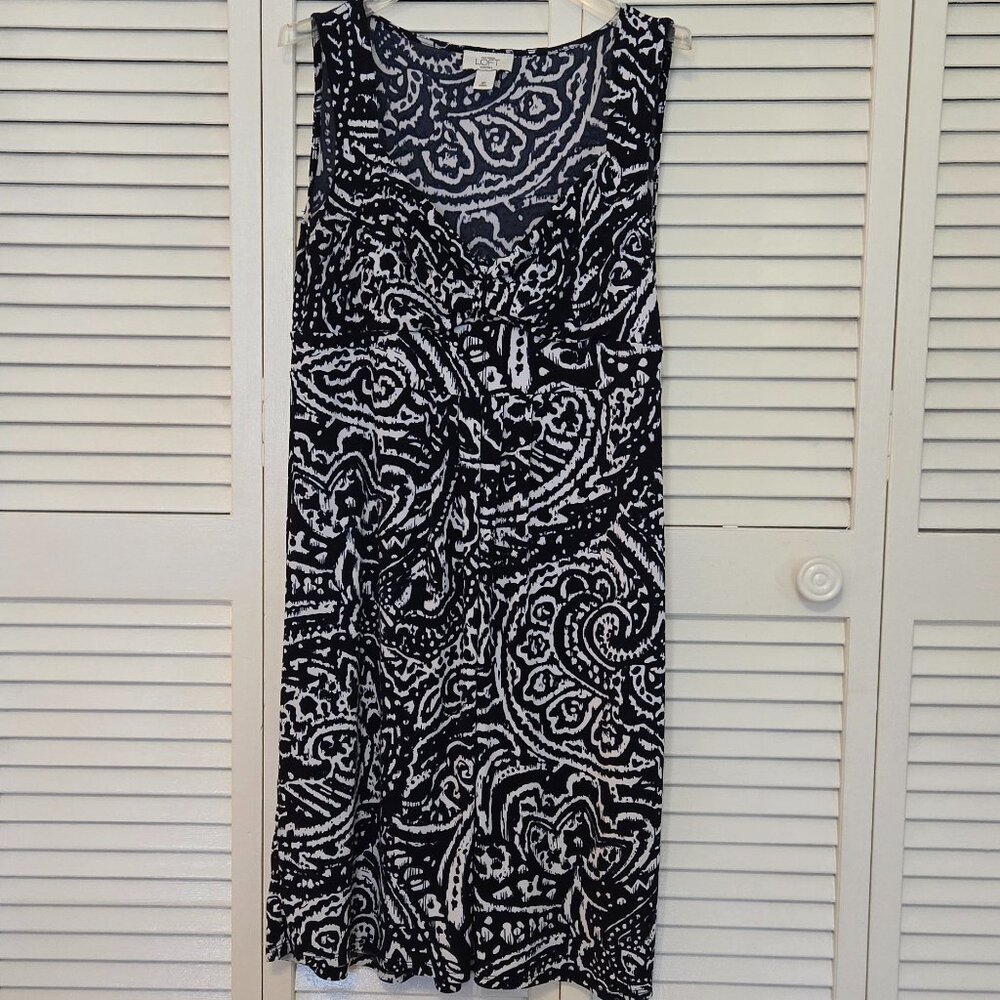 Ann Taylor Loft Navy and White Sundress - 8P